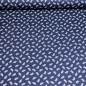 Preview: Baumwolle Tracht | Blätter | marineblau